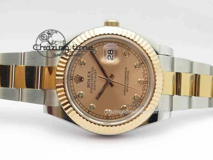 MiroTime 0201 DateJust II 41mm SS RG BP Maker Best Edition RG Diam Dial On SS RG Bracelet SA Efficient 3712
